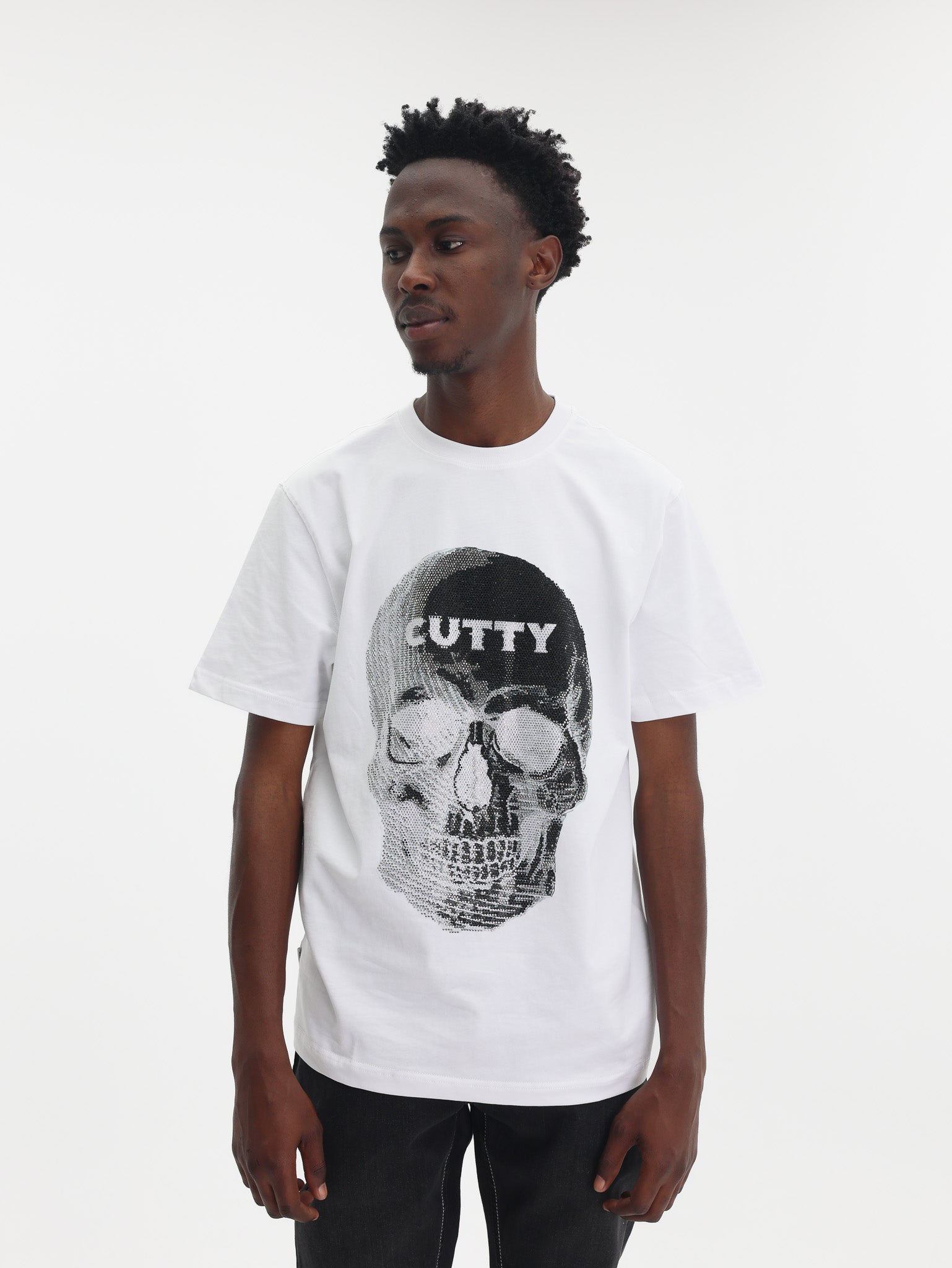 Cutty T-Shirt Skull  Logo White